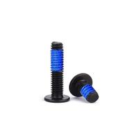 50 Uds acero al carbono niquelado/negro Cruz plana delgada cabeza adhesivo recubierto Anti aflojamiento tornillo M1.4M2M2.5M3M4(Black,50pcs M2.5X8X5)
