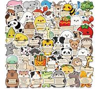 50 uds. Adhesivos de animales con frases motivadoras para la salud mental | Lindos animales refranes positivos pegatinas para adultos adolescentes terapia mental salud mental, álbum de fotos diario