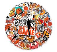 50 Uds Baloncesto Pegatinas para Niños y Niñas,Adolescentes Portátiles,Maleta,Bicicletas,Monopatín,Guitarra,Casco,Equipaje,Coche,Basketball Impermeable Stickers de Vinilo