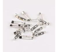 50 Uds broche Clip 15/20/25/30/35/40mm Base de seguridad pines configuración en blanco for suministros joyería DIY(Antique Bronze,15mm)