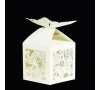 50 Uds. Caja de dulces de mariposa a la moda bolsas de regalo embalaje de bombones para boda Baby Shower suministros de fiesta de cumpleaños favores-beige,50 Uds.