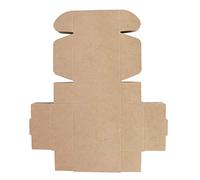 50 Uds. Caja de embalaje de papel Kraft con patrón de hoja de arce, caja de embalaje para manualidades de regalo pequeña, caja de embalaje para dulces y jabón, decoración DIY,