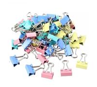 50 Uds Clips de carpeta Metal Clip papel archivo colorido Mini 15mm utilizado for libros papelería suministros oficina para papel de carta Papel Material de oficina(15mm Mixed 50pcs)