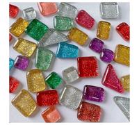 50 Uds. De azulejos de mosaico de colores mezclados de vidrio, piezas hechas a mano, materiales creativos de cristal, manualidades for niños, Mini azulejos de mosaico for cena para Arte y Manualidades