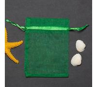 50 Uds. De bolsas de tul transparentes para fiesta, bolsas de boda dibujables, regalo de joya, caramelo, elemento de gasa, bolsa de regalo, bolsas de organza, 7 * 9cm-verde