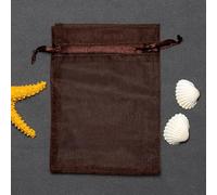 50 Uds. De bolsas de tul transparentes para fiesta, bolsas de boda extraíbles, regalo de joya, caramelo, elemento de gasa, bolsa de regalo, bolsas de organza, 7 * 9cm-marrón