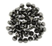 50 Uds. De tachuelas cónicas de 10MM, remaches de plata, oro, negro, tachuelas y tachuelas de plástico para manualidades de cuero, ropa Punk DIY, zapatos-negro