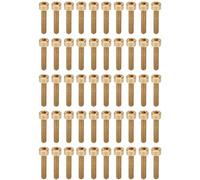 50 uds. de tornillos hexagonales M4 con cabeza, juego de herrajes de sujeción de cobre, tornillos resistentes al desgaste de cobre puro con superficie lisa para suministros industr (Mch*20)