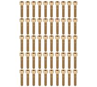 50 uds. de tornillos hexagonales M4 con cabeza, juego de herrajes de sujeción de cobre, tornillos resistentes al desgaste de cobre puro con superficie lisa para suministros industr (Mch*22)