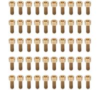 50 uds. de tornillos hexagonales M4 con cabeza, juego de herrajes de sujeción de cobre, tornillos resistentes al desgaste de cobre puro con superficie lisa para suministros industr (Mch*11)