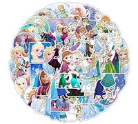 50 Uds. disney frozen pegatinas bonitos para botellas de agua, vaso, equipaje, monopatín, parachoques, taza para álbum de recortes, regalo adhesivo para niños, adolescentes y adultos
