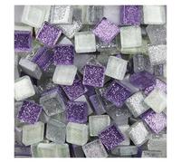 50 Uds Diy mezcla de colores brillo mosaico de piedras de vidrio azulejos de mosaico guijarros de vidrio Material artesanal rompecabezas for hacer mosaicos Diy 9*9mm para Arte y Manualidades(Color 4)