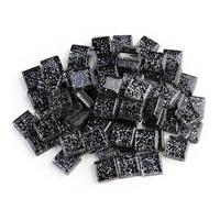 50 Uds Diy, mosaico de piedras de cristal con purpurina colorida, azulejos de mosaico, guijarros de vidrio, Material artesanal, rompecabezas for hacer mosaicos Diy de 9x9mm para Arte y Manualidades(Co