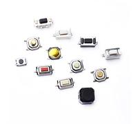 50 Uds interruptor táctil Botón de silicona Micro 3 * 4 * 2mm 3x6x4,3mm 2 pines 3x6x2,5mm 4 * 4 * 1, SMD 4 pies(3x6x2.5mm 2pin Red)