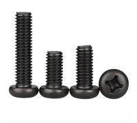 50 Uds M1 .2 .4 .6 .7 M2 .5 M3 M4 M5 M6 DIN7985 Tornillos De TV Cabeza Plana Empotrada Cruzada Acero Al Carbono Negro(5mm,M3 x 50pieces)