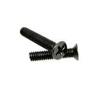 50 Uds M1.2 .4 .6 M2 .5 M3 M4 Mini Micro Pequeño Negro Cruz Plana Tornillo De Cabeza Avellanada(4mm,M1.6)