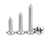 50 Uds M1 .2 .4 .7 .8 M2 3 .6 304 tornillo de madera autorroscante cabeza redonda cruzada acero inoxidable(6mm,M1.2)