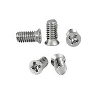 50 Uds M1.6 M2 .5 M3 M4 304 Acero Inoxidable Cabeza Pequeña No Estándar Cruz Empotrada Plana Tornillo De Avellanada(5mm,M3 (dk 4mm))