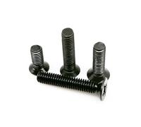 50 Uds M1 M1.2 M1.4 M1.6 M2 M2.5 M3 M3.5 M4 GB819 Mini pequeño tornillo de cabeza avellanada plana cruzada de acero al carbono negro(14mm,M3)