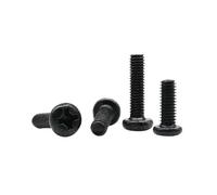 50 Uds M1 M1.2 M1.6 M2 M2.5 M3 M4 Mini reparación pequeña ordenador portátil teléfono juguetes gafas impresora Cruz Phillips tornillo de cabeza redonda(Black carbon steel,2MM_M1.4)