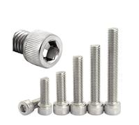 50 Uds M2 304 A2-70 acero inoxidable DIN912 hexágono casquillo hexagonal perno longitud del tornillo 3-12mm(4mm)