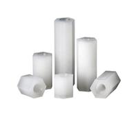 50 Uds M2 .5 M3 M4 M5 Separador Hexagonal De Doble Paso Nailon Hembra Plástico Con Rosca PCB Placa Base Espaciadora Tuerca Pilar Blanco(22mm (50Pcs),M2.5)