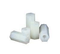 50 Uds M2 .5 M3 M4 Nylon Blanco Hexagonal Hembra Pilar Soporte De Placa Rosca Plástico Base Espaciador Perno Tuerca Tornillo(16mm (50pcs),M2.5)