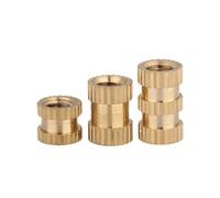 50 Uds M2 .5 M3 M4 Tuercas De Inserción Rosca Moleteada Latón for Moldeo Por Inyección(Length 12mm,M3x OD5mm (50pcs))