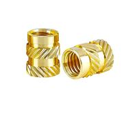 50 Uds.M2/M2.5/M3/M4/M5/M6 tuerca empotrada moleteada de latón para moldeo por inyección de plástico, M3x3x5
