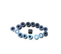 50 Uds M3 M4 negro o blanco ABS espaciador redondo separador de nailon sin rosca espaciador redondo hueco arandela de separación(Black colour,2MM_M3)