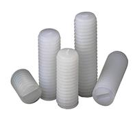 50 Uds M4 rosca métrica nailon blanco PA66 plástico aislado ranurado punta plana extremo sin cabeza sin cabeza tornillo sin cabeza(12mm)