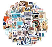 50 Uds Mamma Mia! Pegatinas para maleta, monopatín, ordenador portátil, botellas de agua, coche, adolescentes, niños y niñas, impermeable