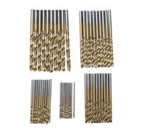 50 Uds., muchos tipos de brocas helicoidales recubiertas de titanio de acero de alta velocidad, brocas de vástago recto, taladro manual