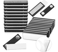 50 Uds nombre magnético titulares de la insignia con 2 imanes para etiquetas de identificación - para chaqueta, solapa, camisa - adecuado para la escuela, hotel, ferias y oficina