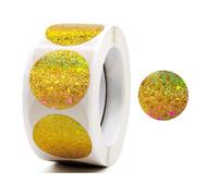 50 Uds. Pegatinas Brillantes Redondas Etiquetas Coloridas Decorativas Álbum de recortes Brillante Redondo Colorido Brillante Decorativo