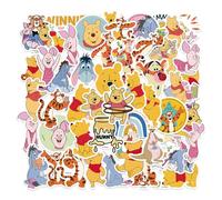 50 Uds pegatinas de Pooh Bear para portátil, botella de agua, equipaje, snowboard, bicicleta, monopatín, calcomanía para niños y adolescentes, pegatinas para adultos