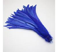 50 Uds. Plumas de cola de gallo naturales 25-45cm 10-16 pulgadas decoración de ropa pluma puesta en escena pluma de cola de gallo-azul,35-40cm