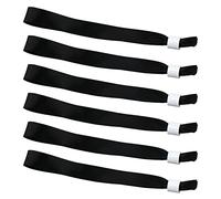 50 Uds Pulseras para Eventos de Tela, Pulseras Desechables para Fiestas Sin Logotipo Pulseras de Entrada Pulseras Identificativas para Conciertos Actividades Fiestas Concurso (Negras)