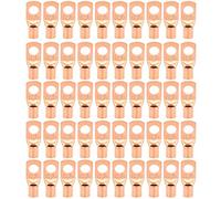 50 Uds SC10-6 Terminal de oreja de anillo de cobre Nariz de cobre Conector de terminal de la serie SC de cobre rojo prensado en frío