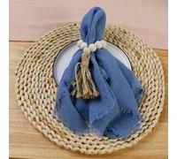 50 Uds. Servilleta de algodón de Gasa Verde Salvia de 32x32cm, servilletas de Tela Reutilizables para decoración de Mesa de Navidad, Fiesta de Boda, Rebabas Retro