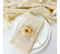 50 Uds. Servilleta de algodón de Gasa Verde Salvia de 32x32cm, servilletas de Tela Reutilizables para decoración de Mesa de Navidad, Fiesta de Boda, Rebabas Retro