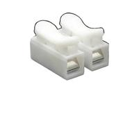 50 Uds. Sin soldadura 1P 2P Cable conector tornillo bloque de terminales abrazadera de resorte(2Pin)