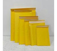 50 Uds. Sobres acolchados de burbujas de tamaño pequeño para regalo, bolsa de sobre de correo para cosas pequeñas, sobres forrados con joyería, autosellado-Amarillo-13 * 15cm