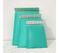 50 Uds. Sobres acolchados de burbujas de tamaño pequeño para regalo, bolsa de sobre de correo para cosas pequeñas, sobres forrados con joyería, autosellado-Azul-11 * 15cm