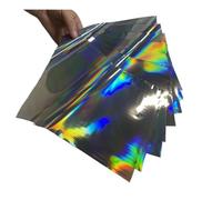 50 Uds tamaño A4 sello de lámina caliente papel dorado laminado tóner reactivo for tarjetas(Silver Holographic)