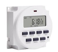 50 Uds TM618SH 1 segundo temporizador Digital programable semanal enciende automáticamente el relé de tiempo del microordenador 12/24/110/220V(24V TM618sH3)