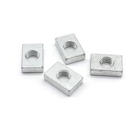 50 Uds tuerca cuadrada M3 M4 M5 M6 M8 bloque deslizante de tuercas rectangulares finas de acero al carbono chapado en Zinc for accesorio de perfil de aluminio ( Color : 50pcs , Size : M3-12x6x2.5mm )