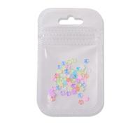50 uñas de estrella 3D con diamantes de imitación, piezas profesionales, decoración de manicura