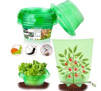 【50 unidades】25 collares para caracoles con 25 bolsas de protección contra insectos, 99% más de protección contra caracoles, anillos de protección contra caracoles, para proteger tus plantas de