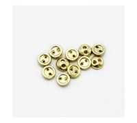 50 UNIDADES Botones Redondos Mini de Metal de 2 Agujeros, Pequeños Botones de Pan para Decoración de Ropa de Muñecas, Bolsos, Costura y Manualidades